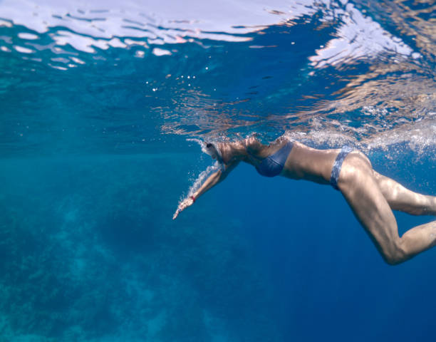 istock Woman Snorkeling Undersea 1035175362