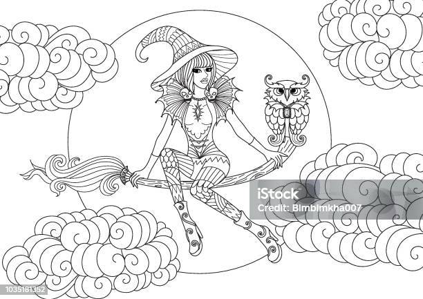 Little Witch Stock Illustration - Download Image Now - Adult, Adults Only, Autumn