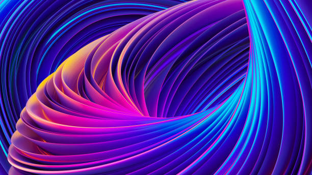 istock Liquid curve shape in motion 3D abstract colorful fluid design background 1035181910