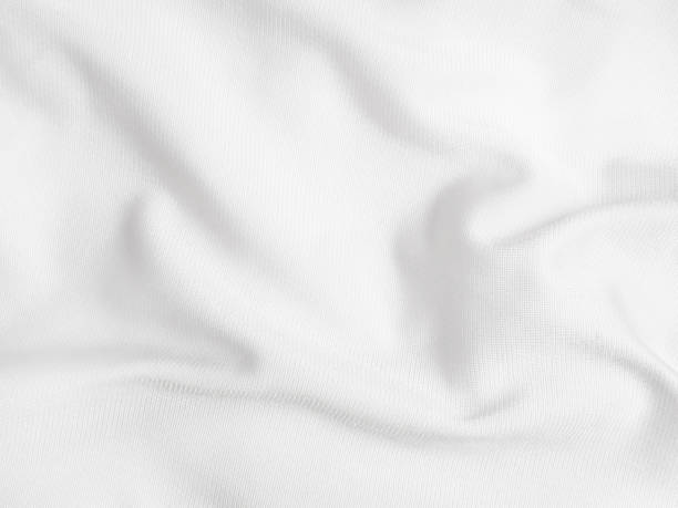 istock Crumpled texture of white synthetic fabric 1035184900