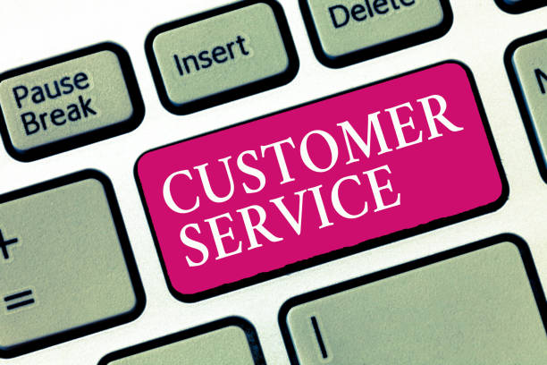 istock Text sign showing Customer Service. Conceptual photo process of ensuring client satisfaction with product 1035188292