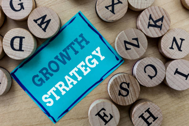 istock Writing note showing Growth Strategy. Business photo showcasing Strategy aimed at winning larger market share in shortterm 1035188376