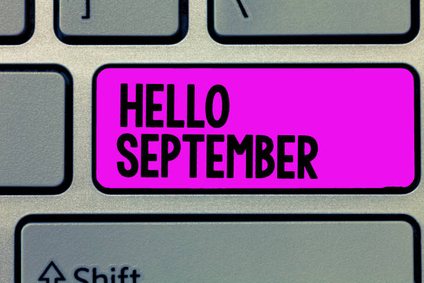 istock Text sign showing Hello September. Conceptual photo Eagerly wanting a warm welcome to the month of September 1035188430