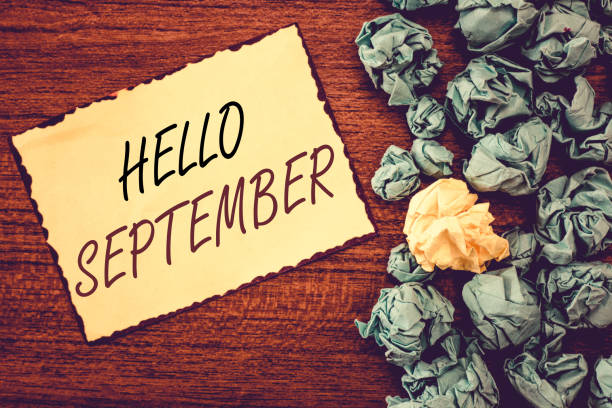 istock Word writing text Hello September. Business concept for Eagerly wanting a warm welcome to the month of September 1035188470