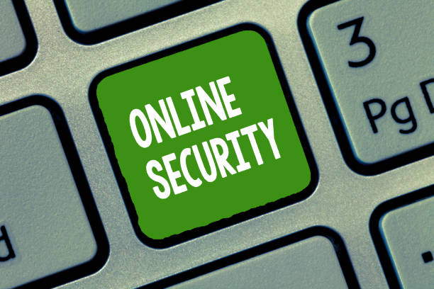 istock Handwriting text Online Security. Concept meaning rules to protect against attacks over the Internet 1035188480