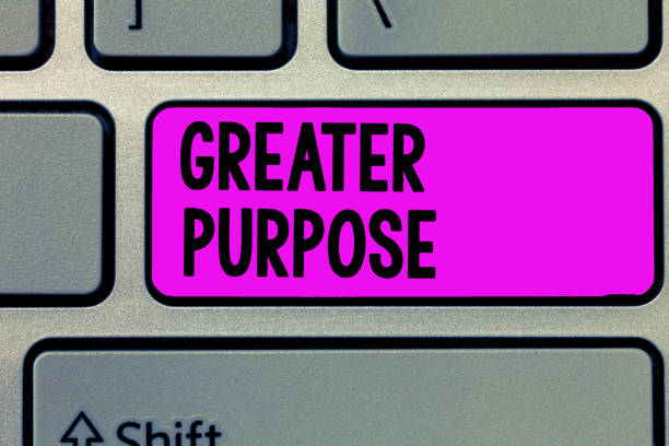 istock Text sign showing Greater Purpose. Conceptual photo Extend in average conforming the moral order of the universe 1035188672