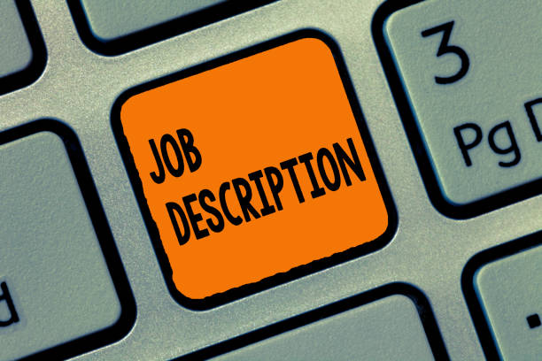 istock Handwriting text writing Job Description. Concept meaning A document that describes the responsibilities of a position 1035193882