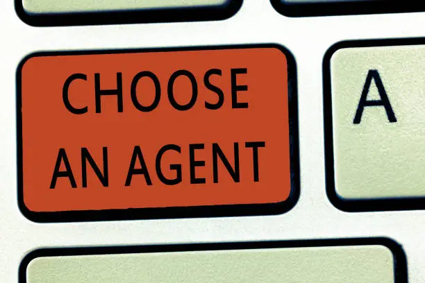 Word writing text Choose An Agent. Business concept for Choose someone who chooses decisions on behalf of you.