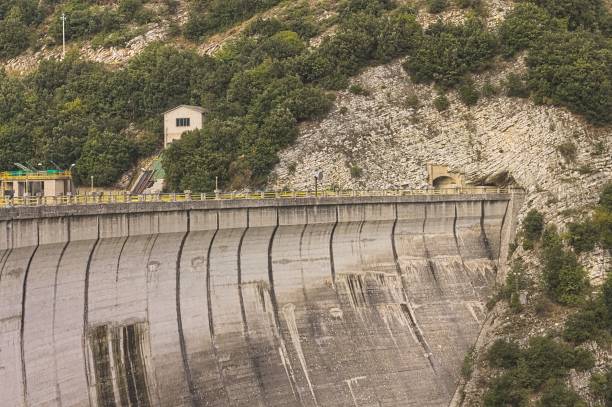istock Dike of the Fiastra Lake (Sibillini Mountains, Marche, Italy) 1035197704