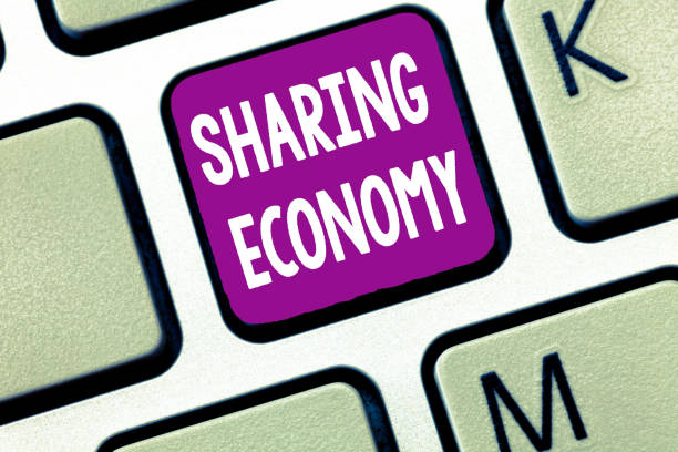 istock Text sign showing Sharing Economy. Conceptual photo economic model based on providing access to goods 1035197726