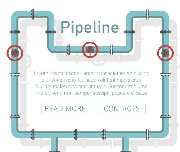 illustrations, cliparts, dessins animés et icônes de arrière-plan de conception de pipeline - pipe pipeline water pipe valve