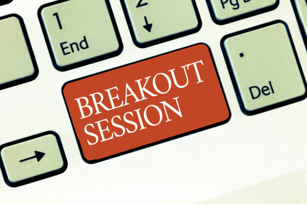 istock Text sign showing Breakout Session. Conceptual photo workshop discussion or presentation on specific topic 1035198406