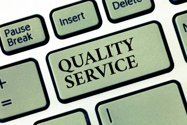 istock Handwriting text Quality Service. Concept meaning how well delivered service conforms to client expectations 1035198550
