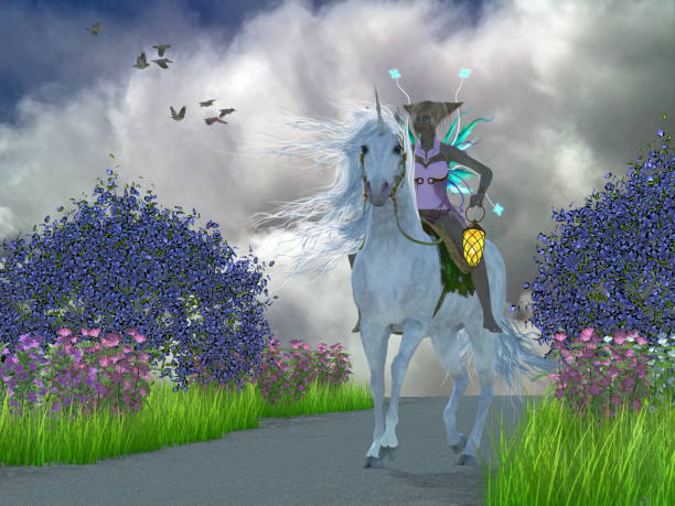 istock Fairy Lila with Unicorn 1035198848