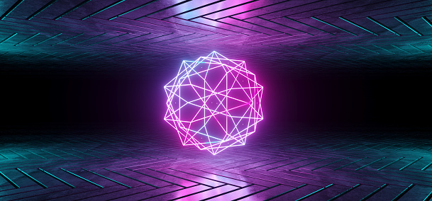 Futuristic Scifi Reflective Dark Room Wallpaper With Purple And Blue Gradient Glowing Abstract Neon Tube Shape In Middle 3d Rendering Stock Photo - Download Image Now - iStock Futuristic Scifi Reflective Dark Room Wallpaper With Purple And Blue Gradient Glowing Abstract Neon Tube Shape In Middle 3d Rendering Stock Photo - Download Image Now - iStock