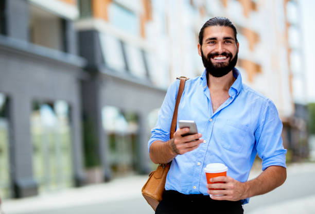istock Casual businessman smiling 1035225186