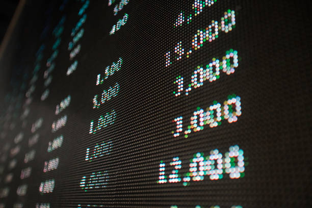 istock stock market data on large LED billboard 1035232080