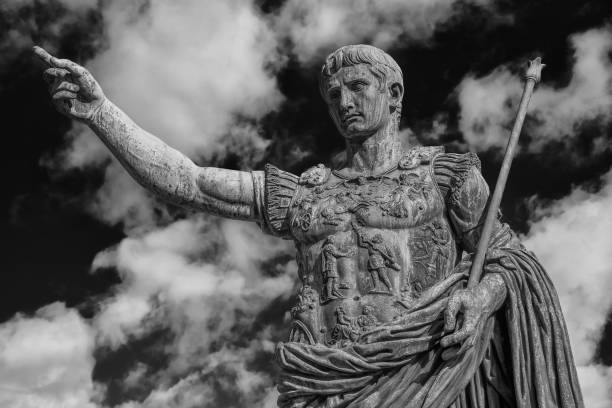 istock Caesar Augustus, the first emperor of Ancient Rome (Black and White) 1035234630