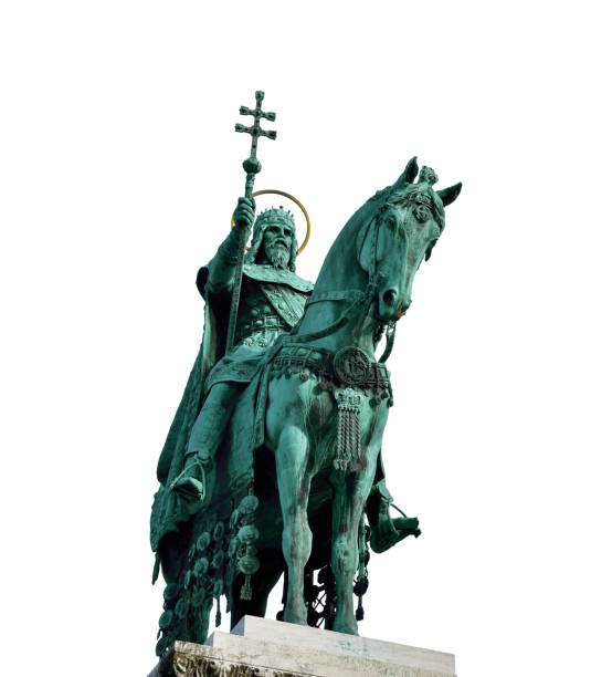 istock Saint Stephen, King of Hungary (isolated on white background) 1035242120