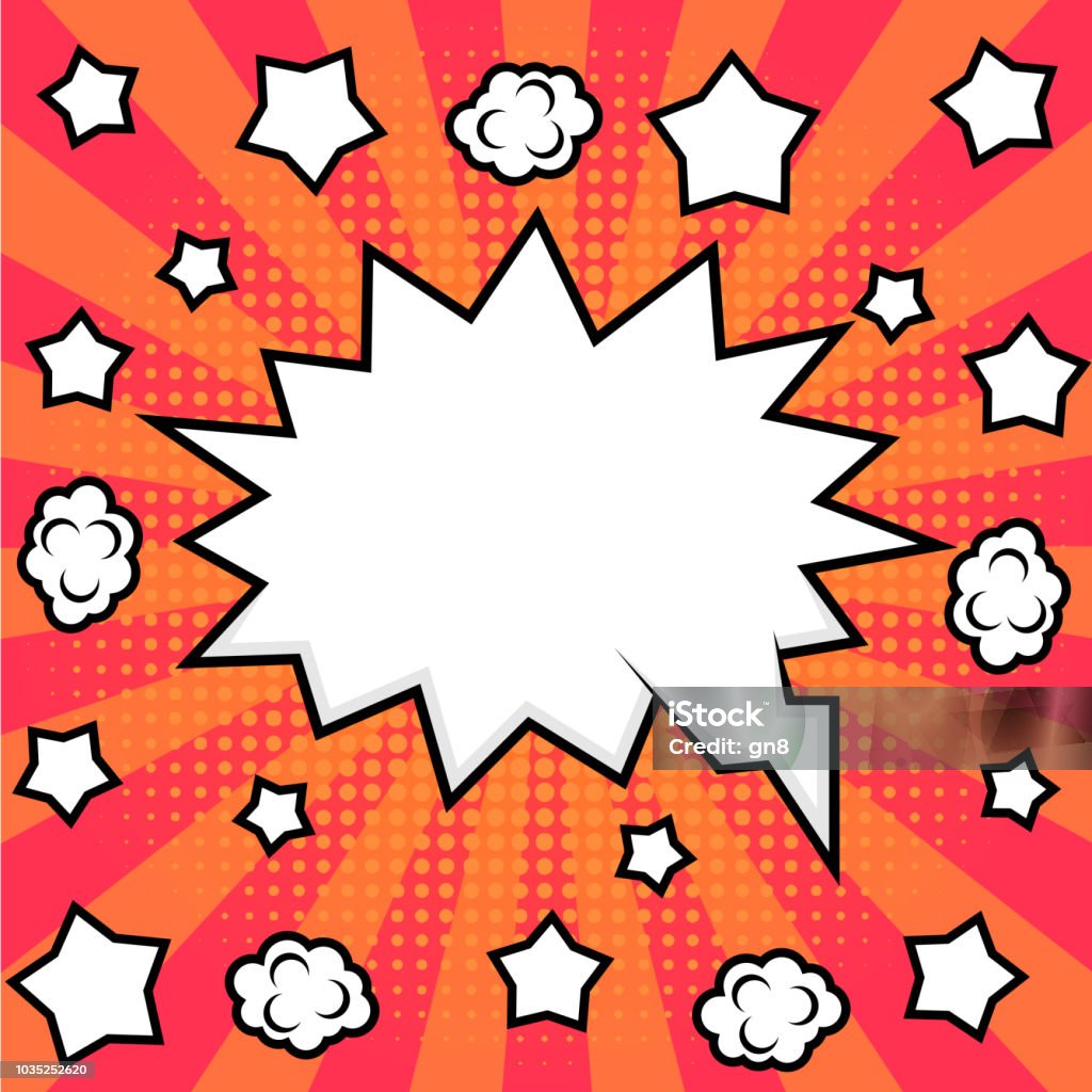 Pop Text Frame Bright Pop Art Frame Stock Illustration - Download Image Now ...