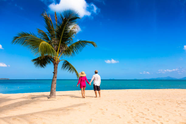 istock Couple on tropical beach 1035265026