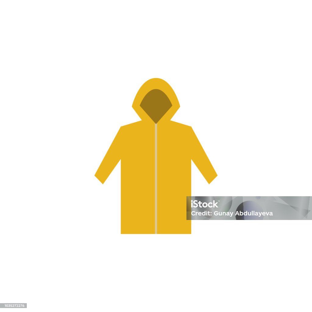 raincoat colored illustration. Element of camping icon for mobile concept and web apps. Flat design raincoat colored illustration can be used for web and mobile. Premium icon raincoat colored illustration. Element of camping icon for mobile concept and web apps. Flat design raincoat colored illustration can be used for web and mobile. Premium icon on white background Autumn stock vector