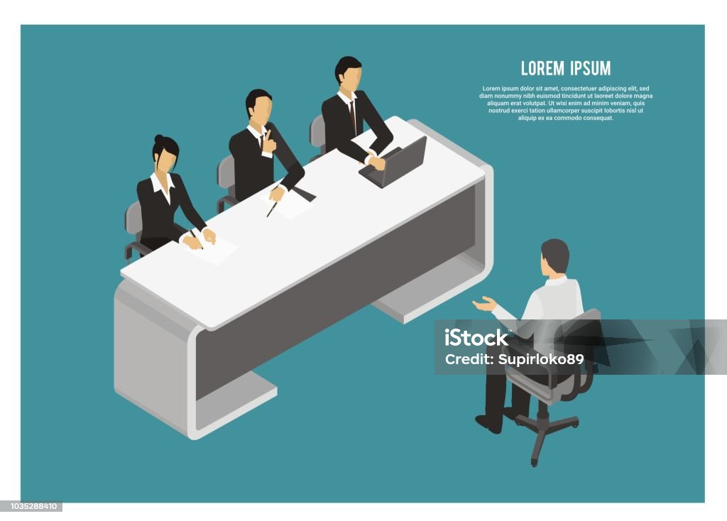 Interview Session Simple Illustration Stock Illustration - Download ...