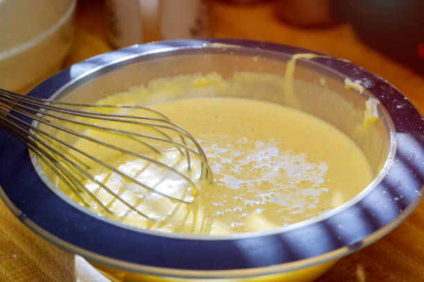 istock Mixing butter and sugar in bowl with mixing machine, making bakery 1035290794