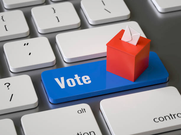 abstimmung - voting usa button government stock-fotos und bilder