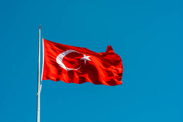 istock Turkish national flag hang on a pole 1035299410