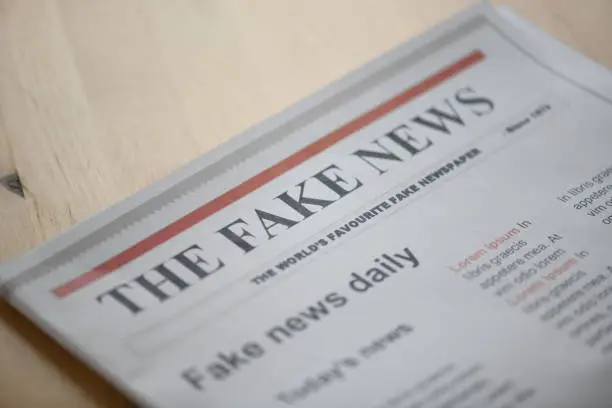 fake news paper on table