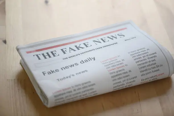fake news paper on table