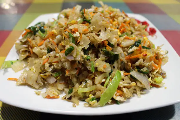 Photo of A local dish of Sri Lanka called Kottu.