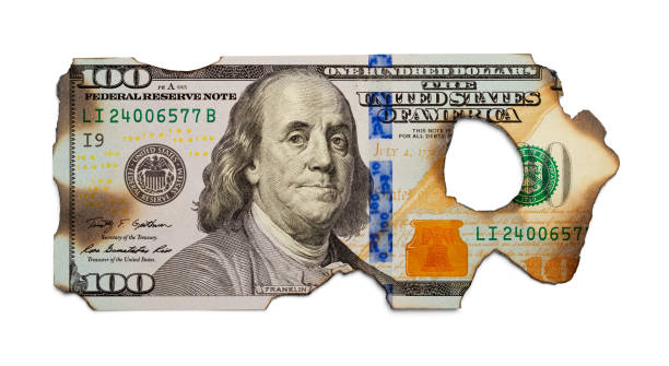 Burned Hundred Dollar Bill 