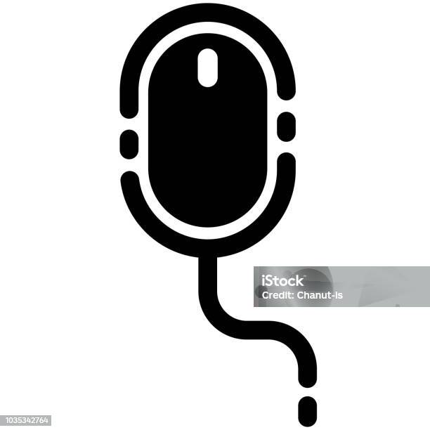Mouse Controller Solid Illustration Stock Illustration - Download Image ...