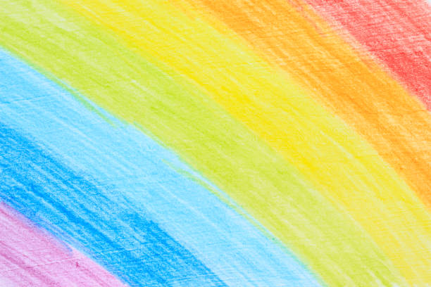 istock rainbow stroke pencil drawing sketch abstract art. 1035394512