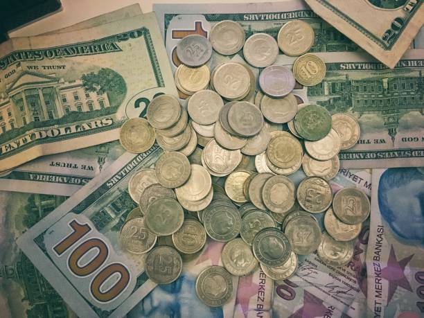 istock Dolars and Turkish Liras 1035397598