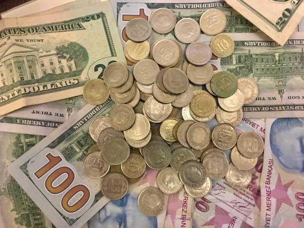 istock Dolars and Turkish Liras 1035397750