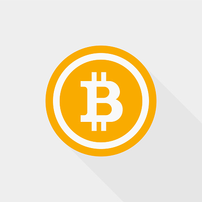 Blockchain Bitcoin Icon flat icon design