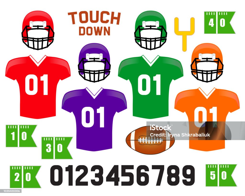 American Football photo booth props American Football photo booth props for your decoration. Grab a prop and strike a pose! American Football - Sport stock vector