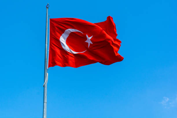istock Turkish national flag hang on a pole 1035407816