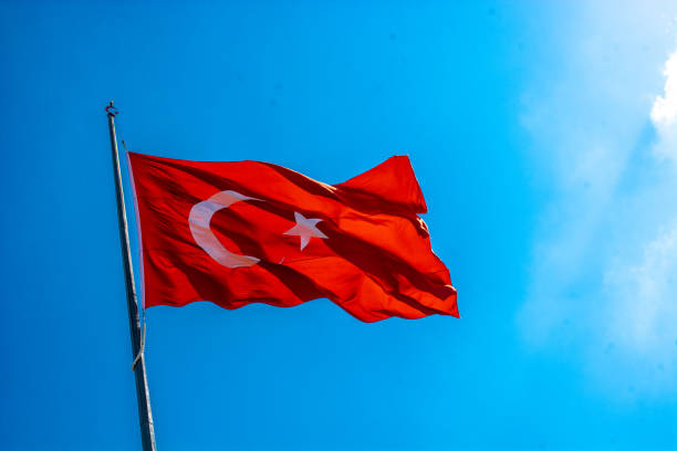 istock Turkish national flag hang on a pole 1035407896