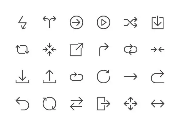 Vector illustration of Arrows - Line Icons