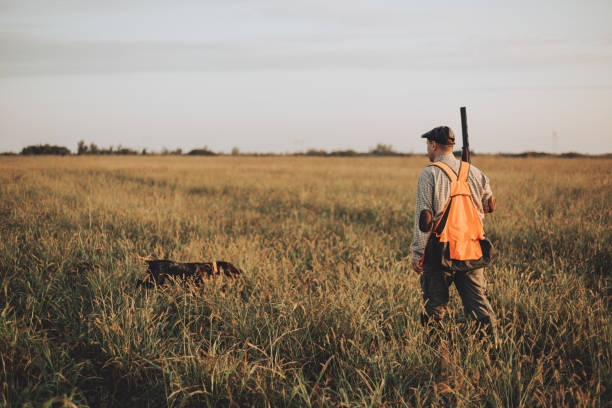 istock Hunter with hunting dog during a hunt 1035410500