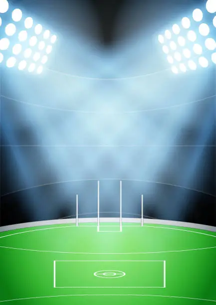 Vector illustration of Background for Australian football stadium