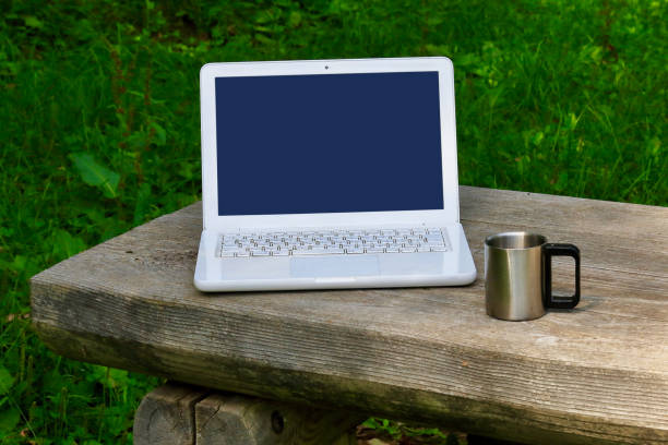istock Laptop outdoors 1035418468