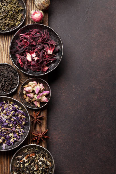 istock Various tea. Black, green and red tea 1035421210
