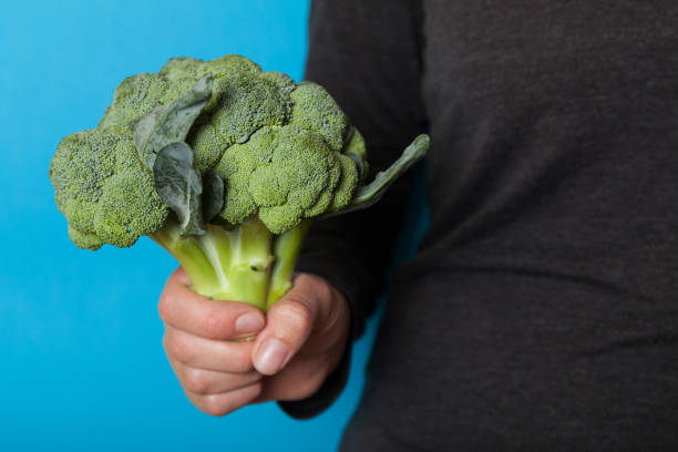 istock Diet agricultural broccoli in hand 1035421480