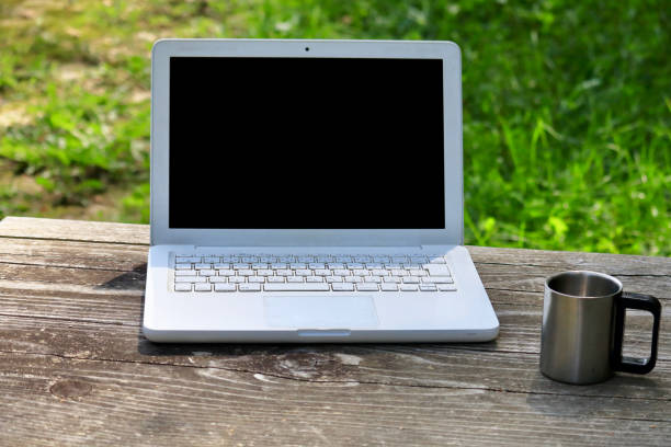istock Laptop outdoors 1035421802