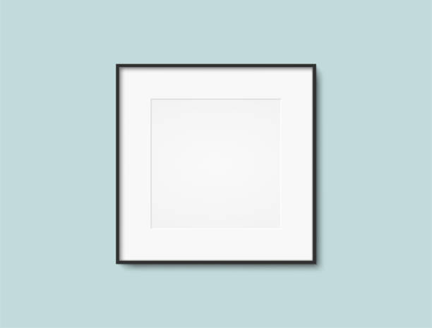 맹검액 포토서제스트 프레임 - horizontal picture frame empty white background stock illustrations